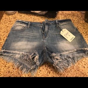 NWT distressed jean shorts!